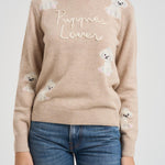 Maglia donna con ricamo beige NEWQUEEN PUPPIE11 MC2 SAINT BARTH 