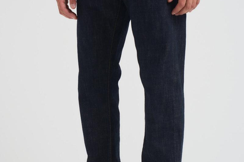 Jeans uomo gamba dritta in denim scuro COSMY 2849 TELA GENOVA 