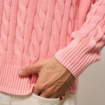 Maglia uomo a treccia rosa 710965867 004 RALPH LAUREN 