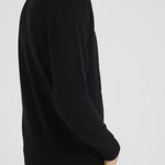 Maglia uomo girocollo con ricamo nera HERON STMORITZD00EMB MC2 SAINT BARTH 