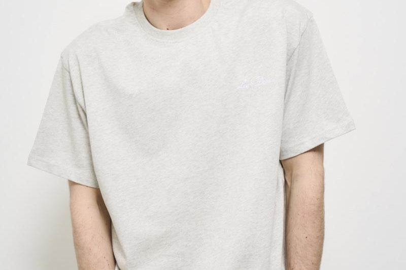 T-shirt uomo girocollo grigio LDM101209 230201SNOWMELANGE LES DEUX 