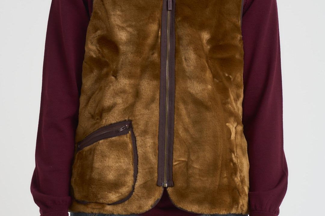Gilet uomo in pile beige MLI0004 BR31 BARBOUR 