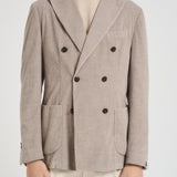 Giacca uomo doppiopetto in velluto grigio chiaro GL7251TL 387858P SANTANIELLO 