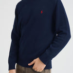 Maglia uomo in cotone blu 710810846 001 RALPH LAUREN 