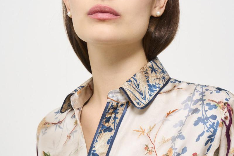 Camicia donna in seta Aloe fantasia 10642 514714 PIERRE-LOUIS MASCIA 