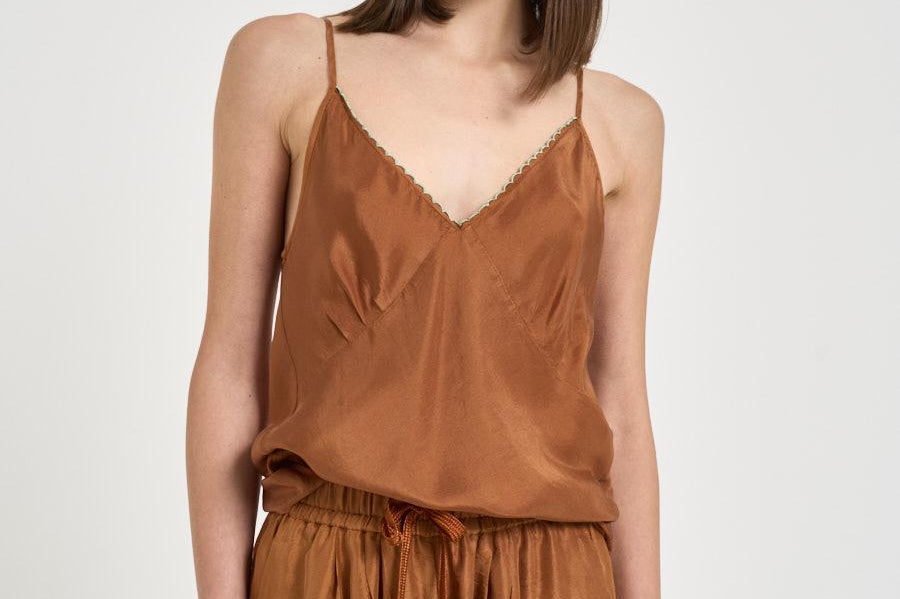 Top donna satinato coccio 14866 3075 FORTE FORTE 