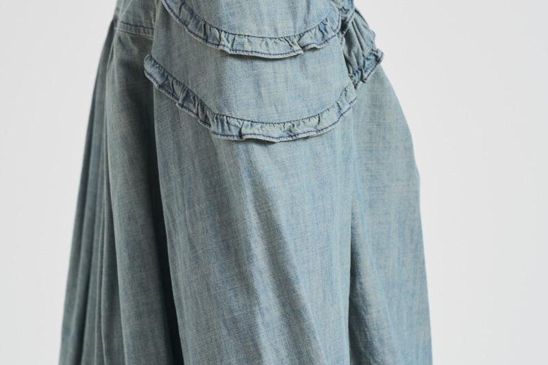 Blusa donna Milya in denim chiaro HT0677FA C3G05E30BU MARANT ETOILE 