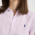 Camicia donna a righe lilla 211A96158 006 RALPH LAUREN 