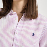 Camicia donna a righe lilla 211A96158 006 RALPH LAUREN 