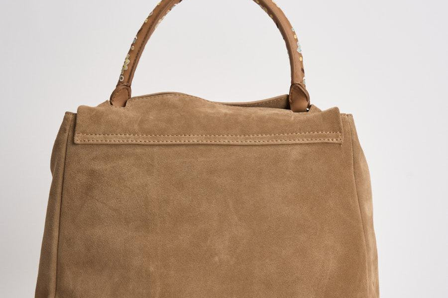 Borsa donna Sveva midi in suede beige BT2006 BISCOTTO ORCIANI 