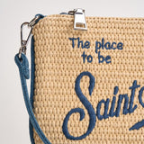 Pochette donna Parisienne Mini beige e blu PARISIENNEMINISTRAW 02778L MC2 SAINT BARTH 