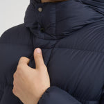 Piumino uomo trapuntato con cappuccio blu OU2087 3989 WOOLRICH 