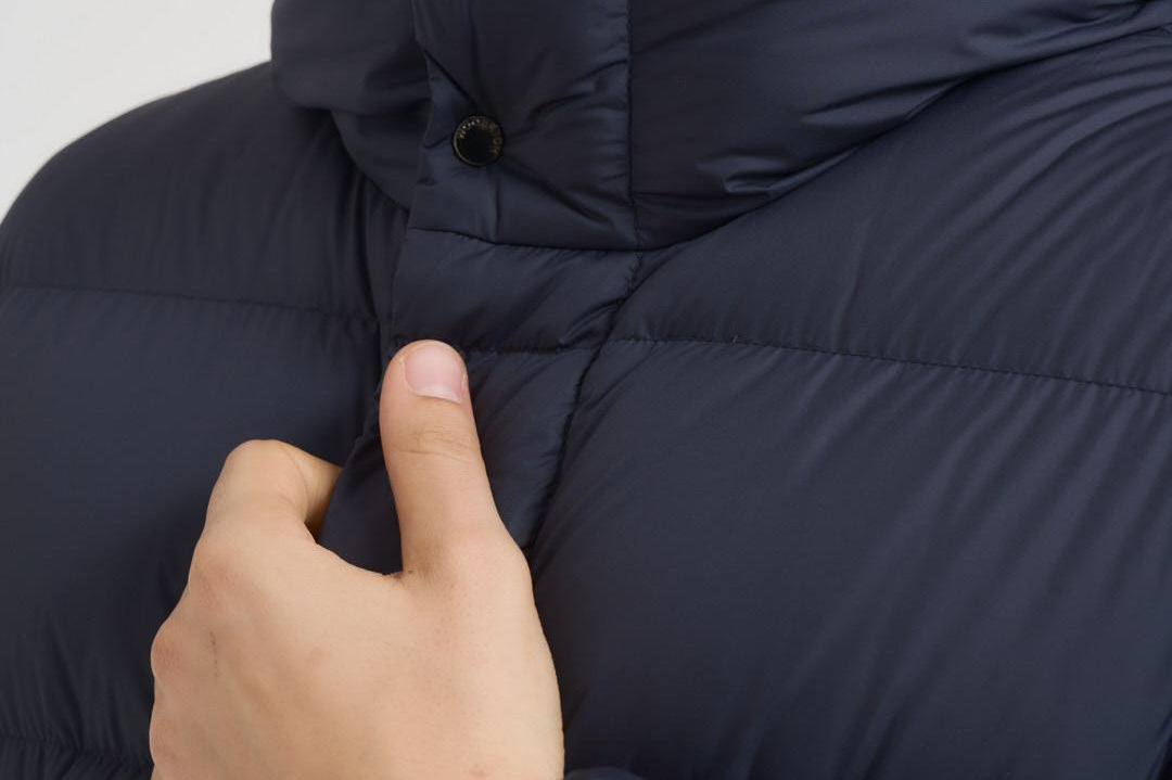 Piumino uomo trapuntato con cappuccio blu OU2087 3989 WOOLRICH 