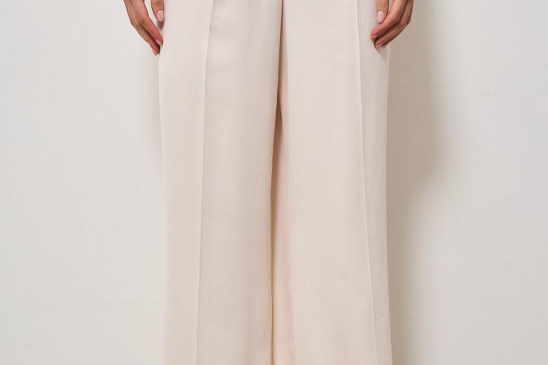 Pantalone donna Saby a palazzo rosa SABY IVORY IRO 