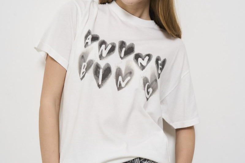 T-shirt donna bianca Cade 10465 IVY1 ANINE BING 