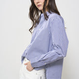 Camicia donna a righe celeste 211891419 001 RALPH LAUREN 