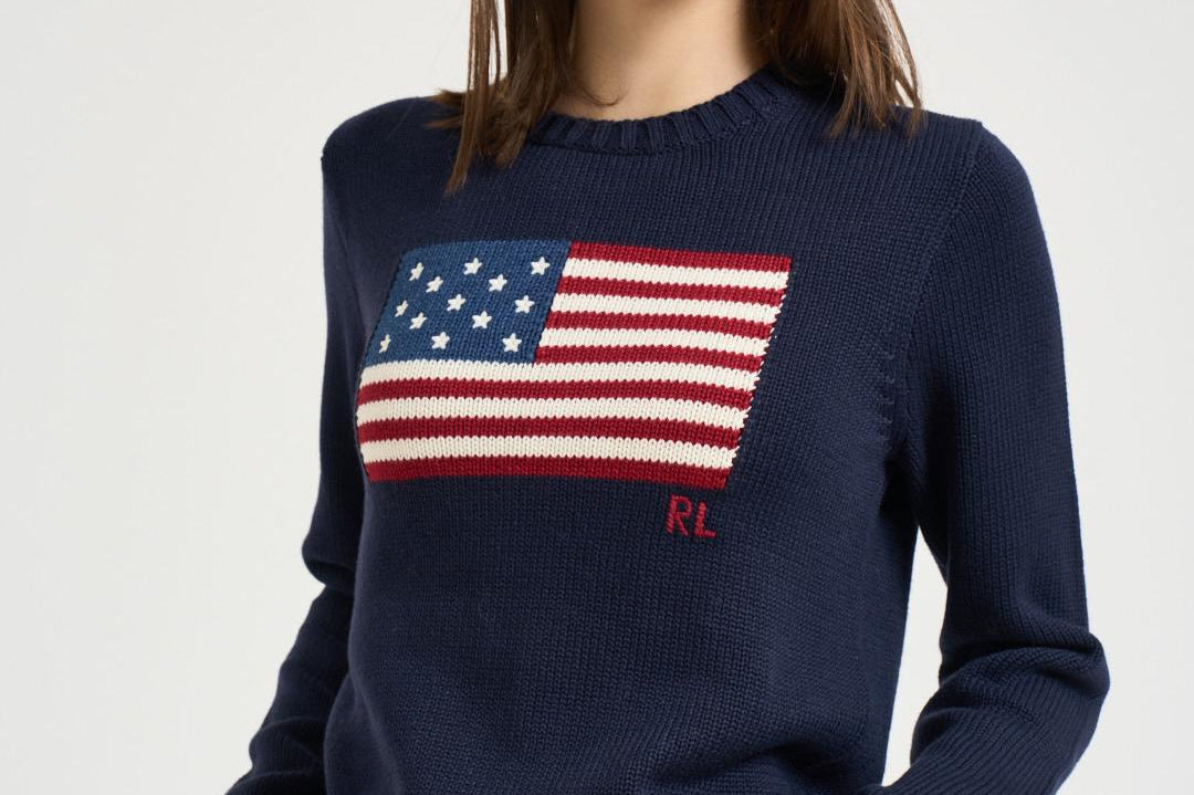 Maglia donna in cotone blu notte 211896939 001 RALPH LAUREN 