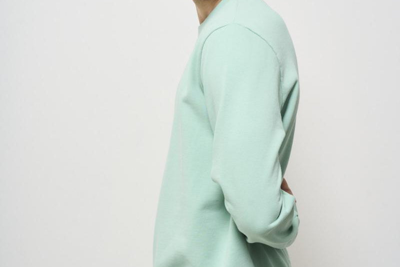 Felpa uomo girocollo verde acqua 710916689 012 RALPH LAUREN 