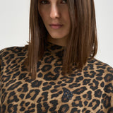 T-shirt donna girocollo Avi animalier 11154 MTL59BLACKBROWN ANINE BING 