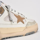 Sneakers uomo Forty2 bianca e marrone GMF00630 F00795711981 GOLDEN GOOSE 