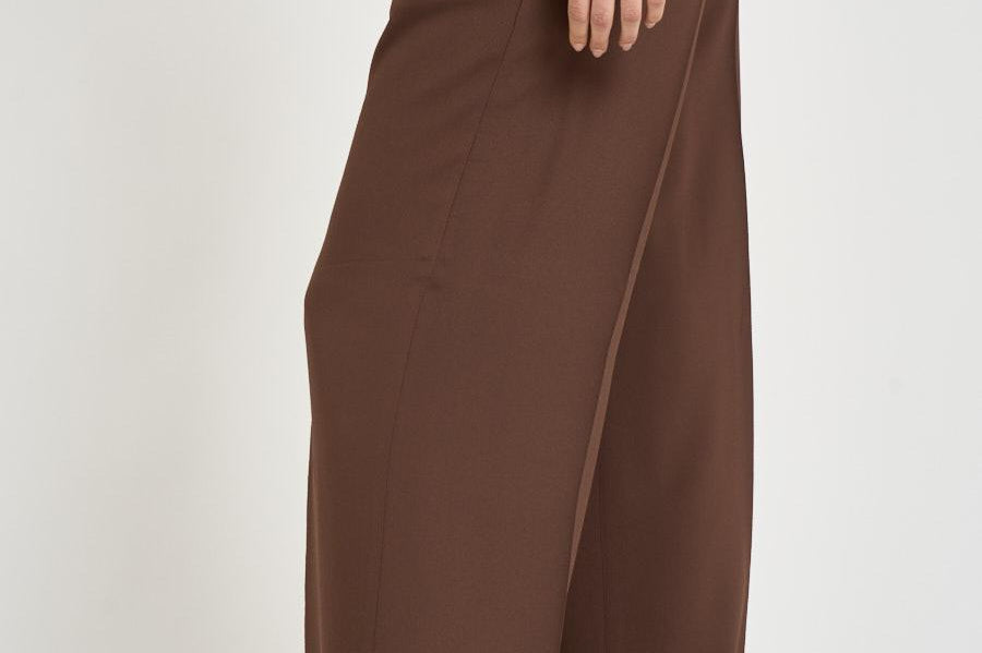 Pantalone donna palazzo marrone 173899 D8029641 INCOTEX 