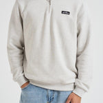Felpa uomo mezza zip grigio chiaro 1000665 230 LES DEUX 
