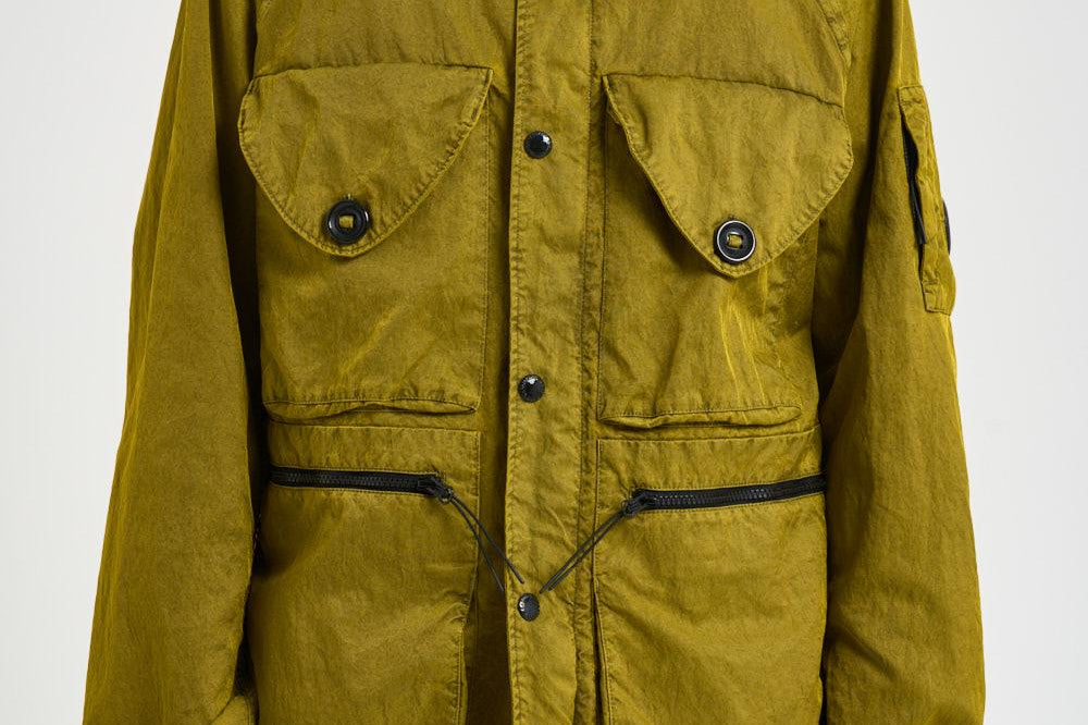 Giubbotto uomo con cappuccio verde OW072A 246 C.P. COMPANY 