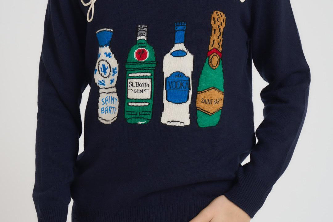 Maglia uomo girocollo Grand Slam blu HERON GDSLAM61EMB MC2 SAINT BARTH 