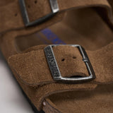 Sandalo uomo Arizona in suede marrone 1030865U DARK TEE BIRKENSTOCK 