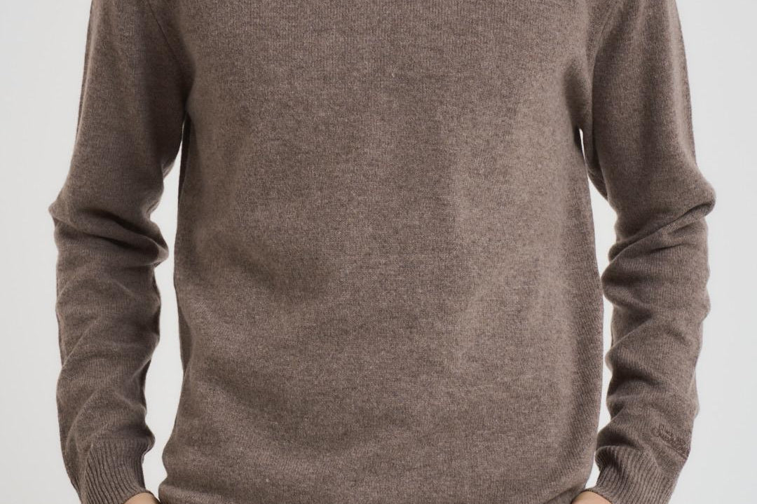 Maglia uomo girocollo nocciola REGENT LAMBSWL13 MC2 SAINT BARTH 