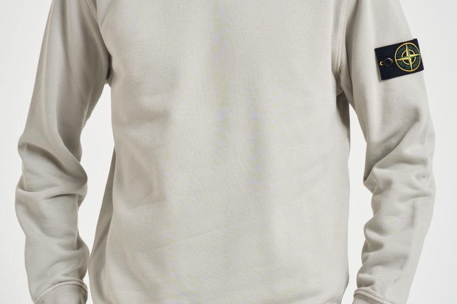 Felpa uomo girocollo grigio chiaro 6100060 S0051V0061 STONE ISLAND 