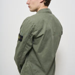 Camicia uomo verde con zip 1200032 S00WNV0159 STONE ISLAND 