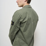 Camicia uomo verde con zip 1200032 S00WNV0159 STONE ISLAND 