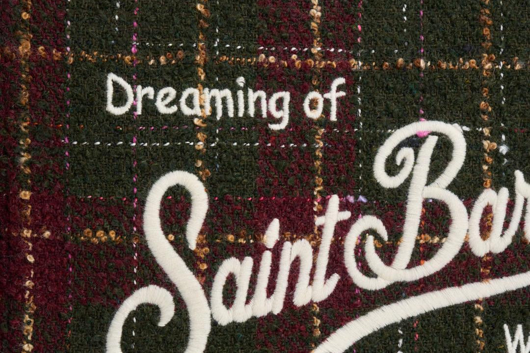 Borsa donna Colette Tweed verde e bordeaux COLETTETWD CK4551 MC2 SAINT BARTH 