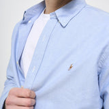 Camicia uomo Oxford celeste 710549084 007 RALPH LAUREN 