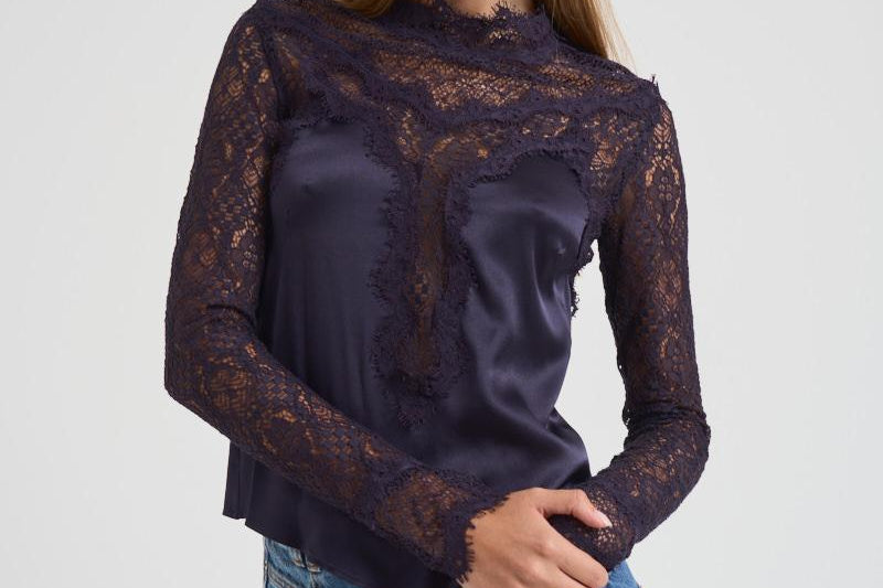 Top donna Diem in raso blu HT0694FA C3J05IBKMD ISABEL MARANT 