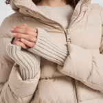 Piumino donna in nylon midi beige PI0660D 1985 HERNO 