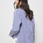 Camicia donna a righe celeste 211891419 001 RALPH LAUREN 