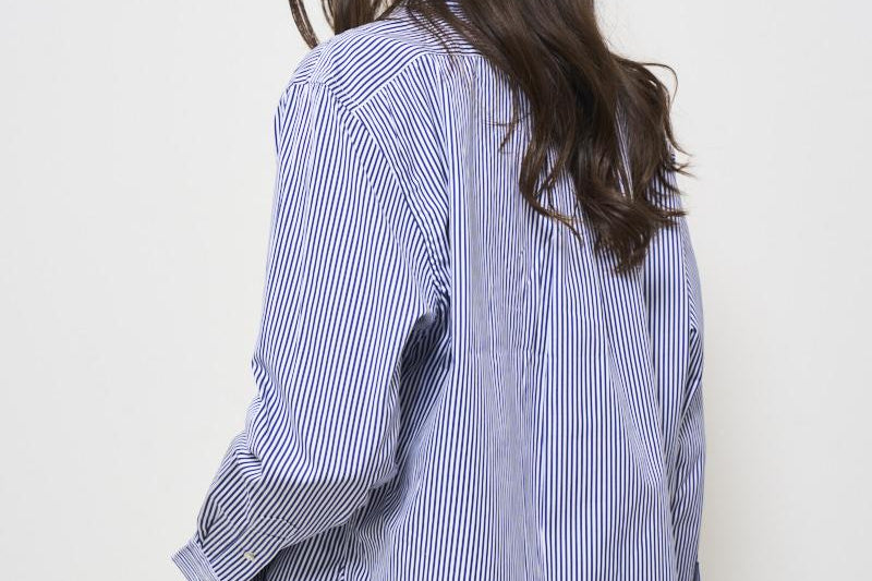 Camicia donna a righe celeste 211891419 001 RALPH LAUREN 