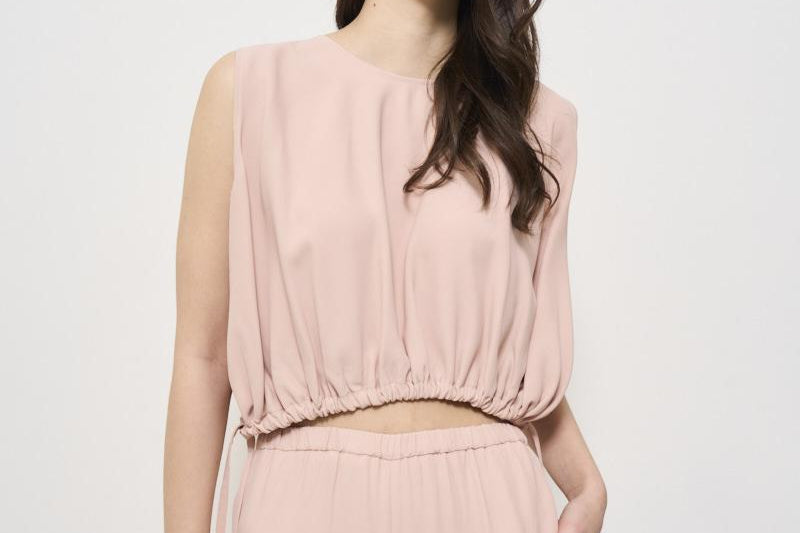 Top donna rosa cropped F5SS11 F47 LIVIANA CONTI 