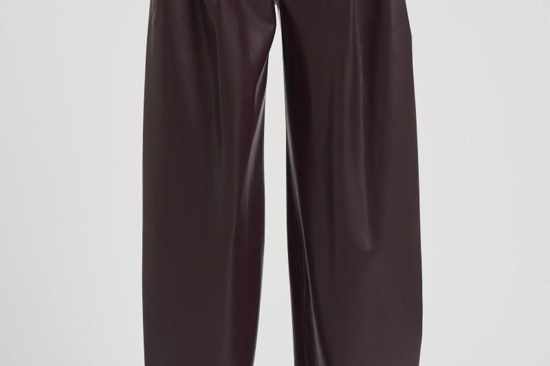 Pantalone in eco pelle donna T180471E CABERNET THE ANDAMANE 