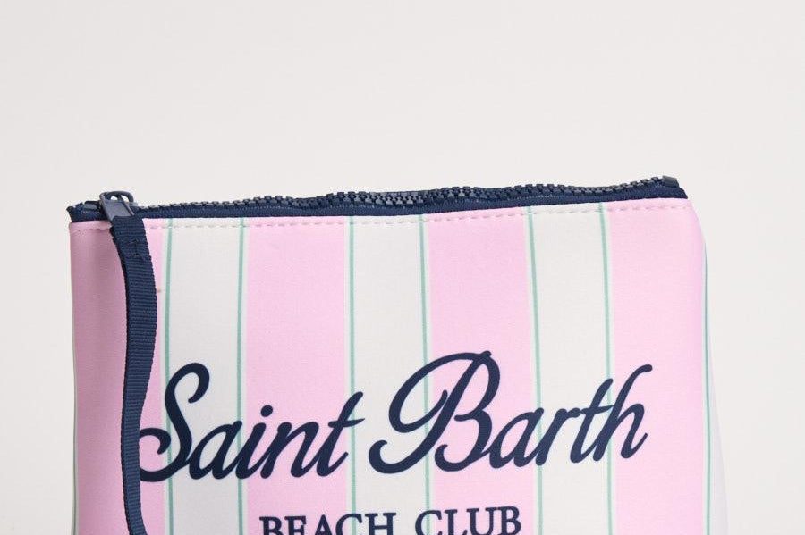 Pochette donna Aline a righe rosa e bianca ALINE 00760L MC2 SAINT BARTH 