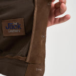 Giubbotto uomo in suede marrone RIVERSIDE SUEDE126 THE JACK LEATHERS 