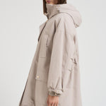 Parka donna ampio midi panna GAIL 001 MAX MARA STUDIO 