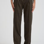 Pantalone donna Lisetta gessato marrone PA0569FA C3F01I50DZ ISABEL MARANT 