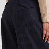 Pantalone donna Jounery gessato blu navy GWP01203 P00209850629 GOLDEN GOOSE 