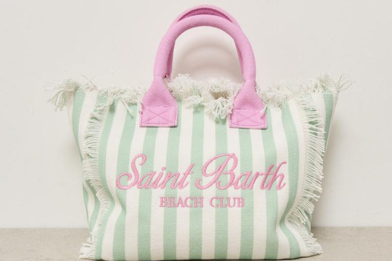 Borsa donna Colette a righe verde COLETTE 03756H MC2 SAINT BARTH 