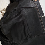 Giacca uomo in pelle nera GMP02531 P00230140249 GOLDEN GOOSE 