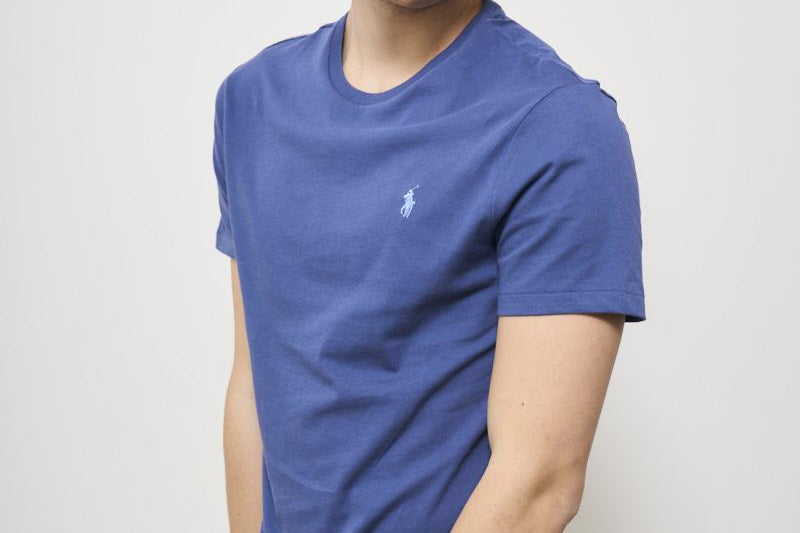 T-shirt uomo girocollo blu 710671438 404 RALPH LAUREN 
