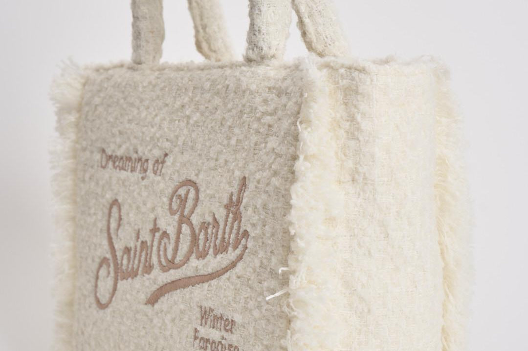 Borsa donna Colette Tweed panna COLETTETWD 10 MC2 SAINT BARTH 